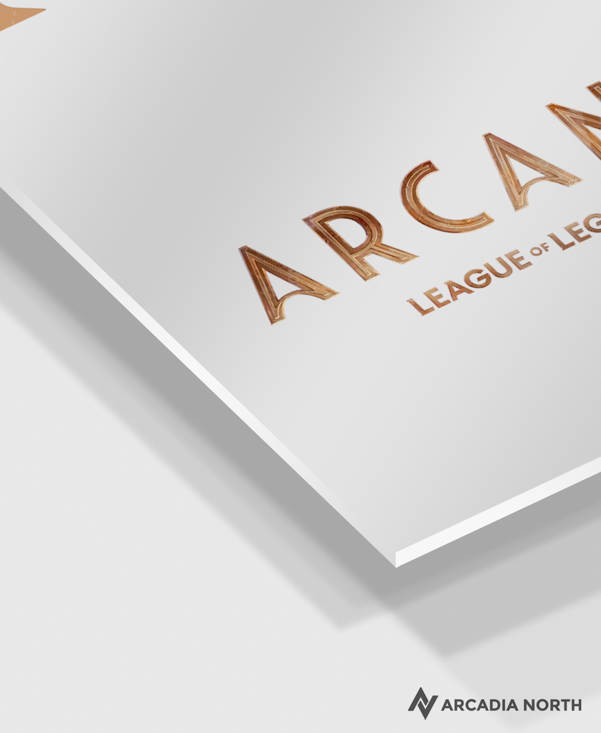 Arcane League of Legends gaming acrylic poster by Arcadia North. Caitlyn promotional poster. Acrylic wall art printed on acrylic.