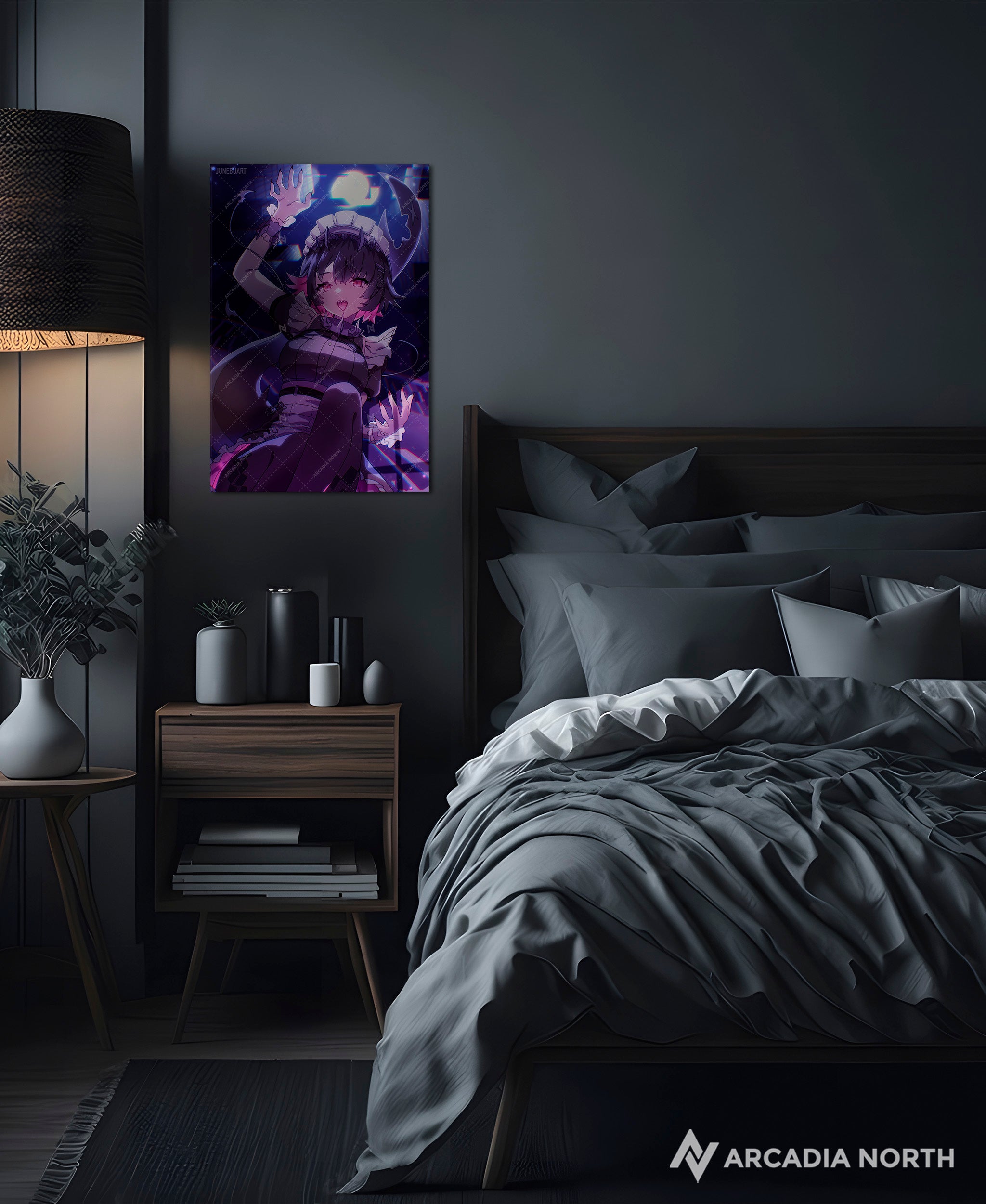 Zenless Zone Zero ZZZ Ellen Joe acrylic poster by Arcadia North. Artist Junebu Art. Acrylic wall art printed on acrylic.