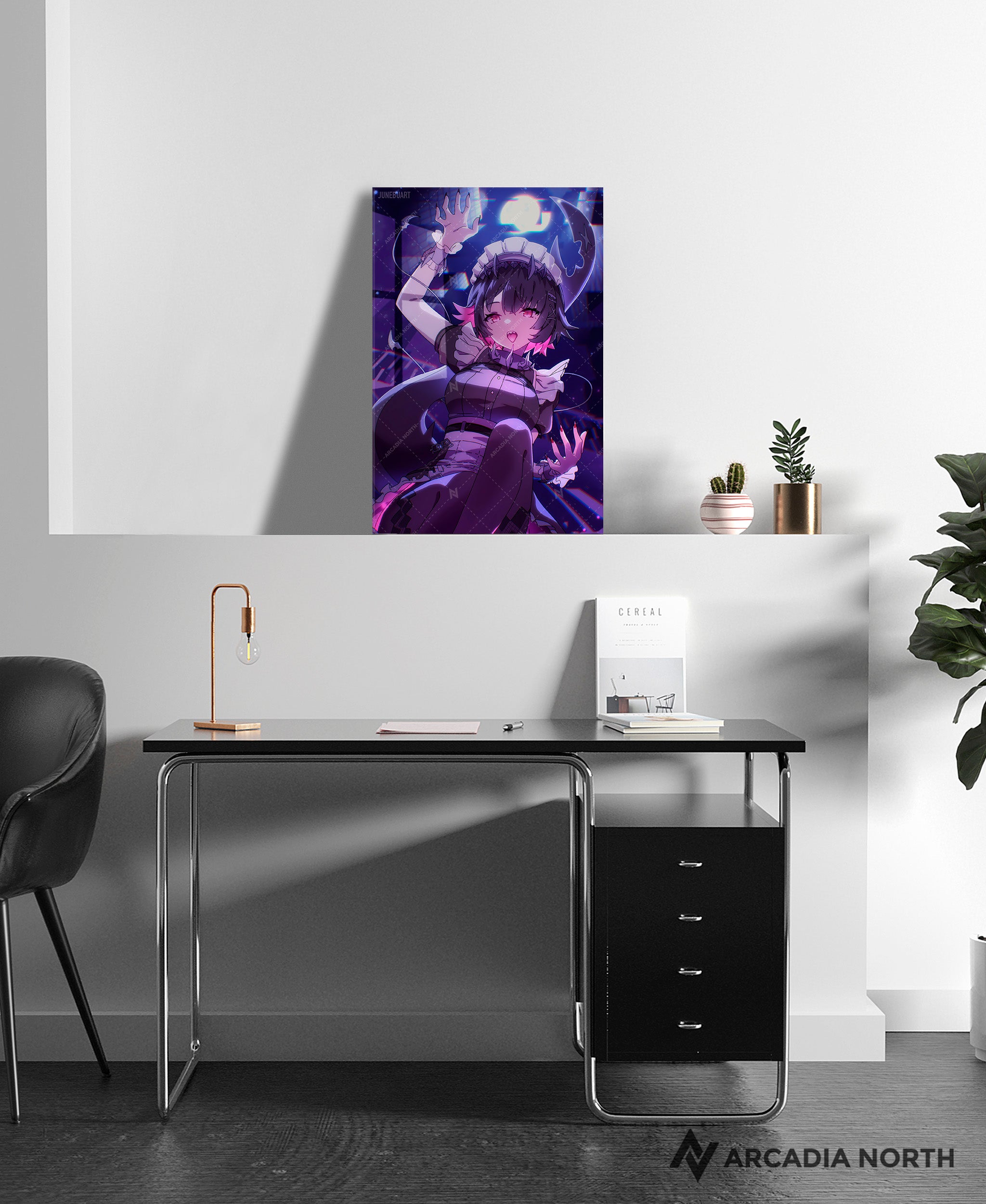 Zenless Zone Zero ZZZ Ellen Joe acrylic poster by Arcadia North. Artist Junebu Art. Acrylic wall art printed on acrylic.