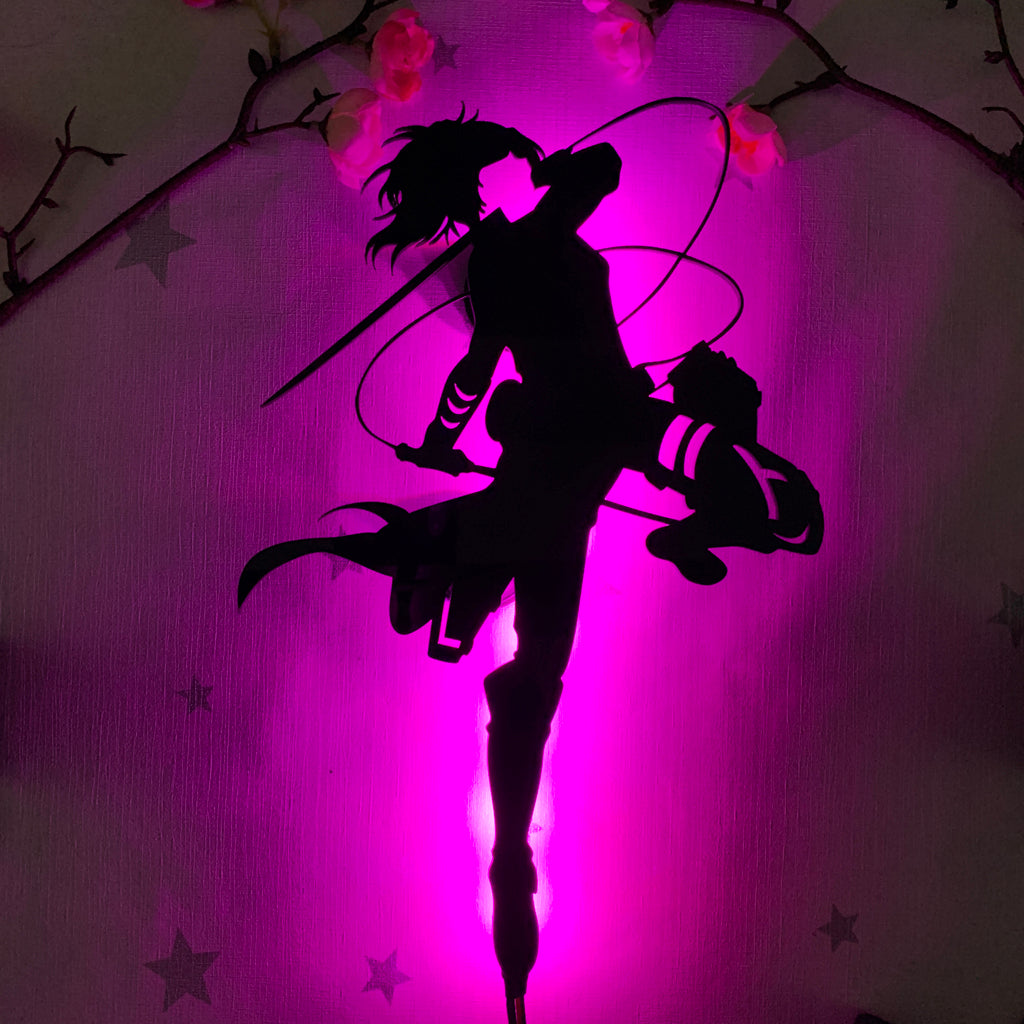 Attack on Titan Hange Zoe anime silhouette light