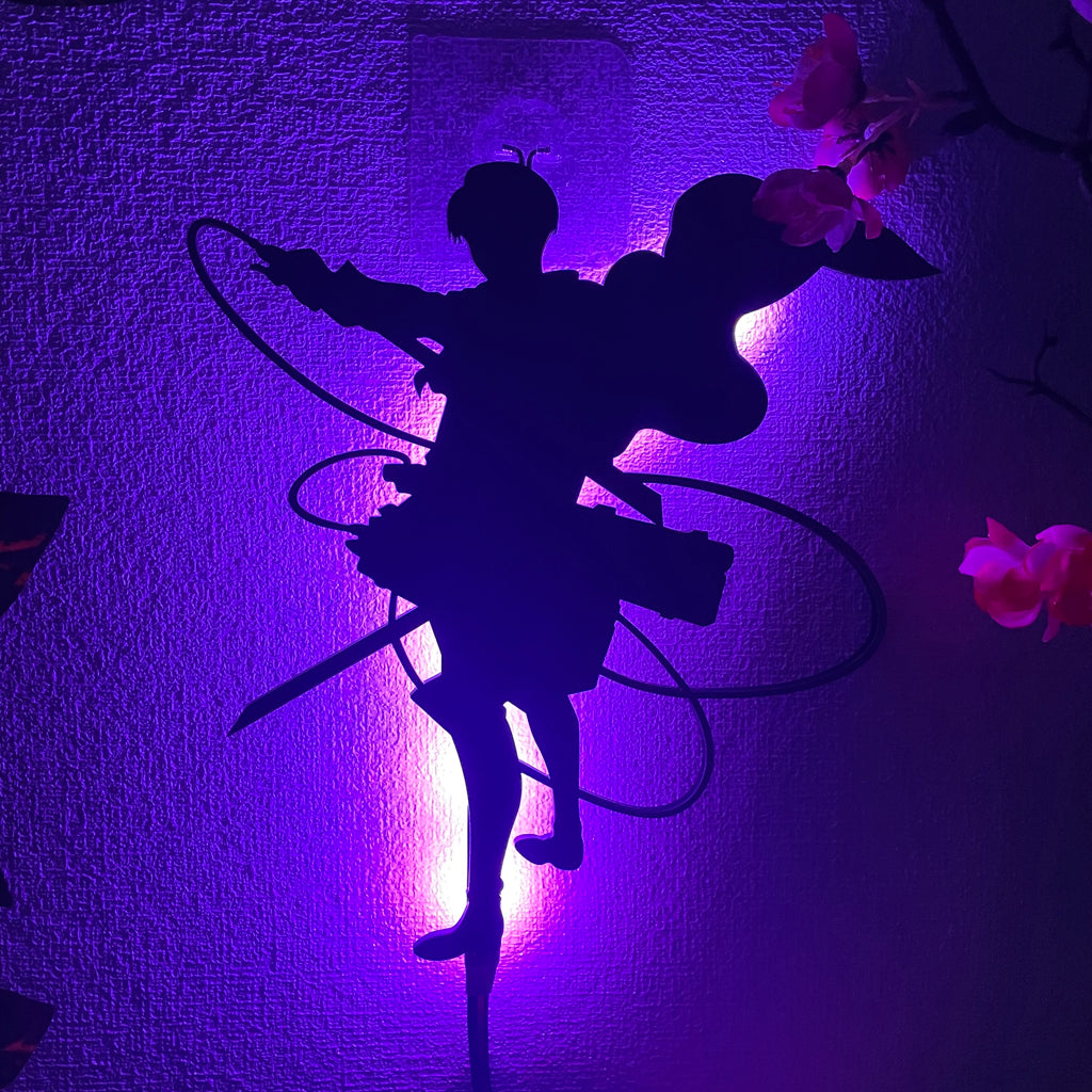 Attack on Titan Levi Ackerman anime silhouette light