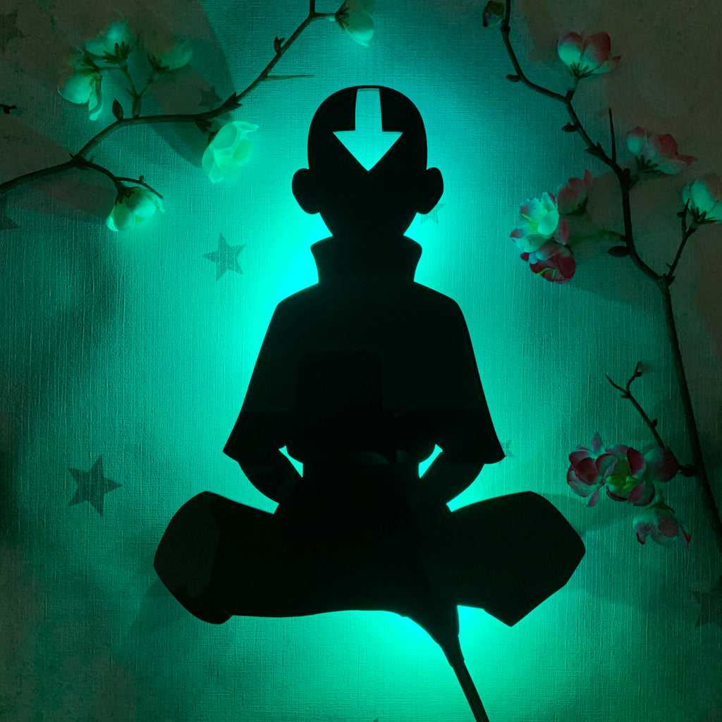 Avatar Aang anime silhouette light