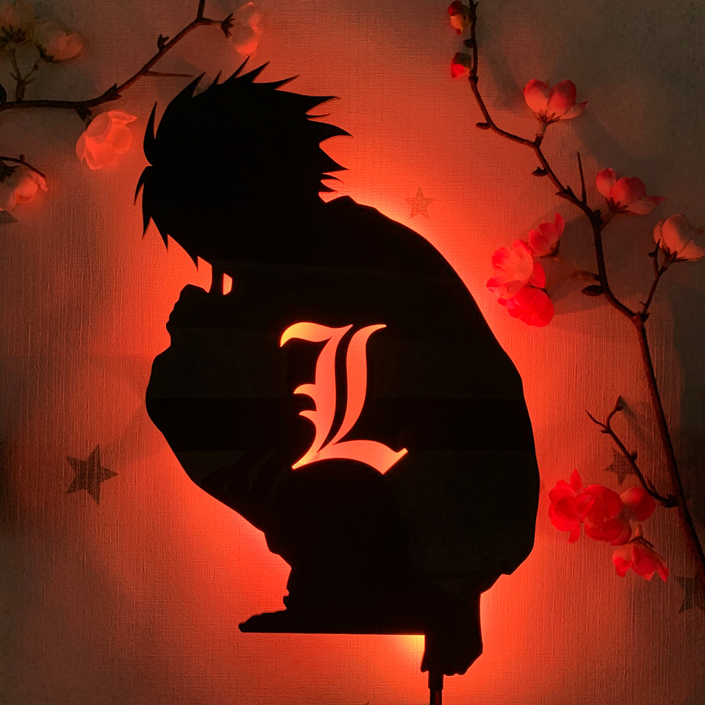 Death Note L anime silhouette light