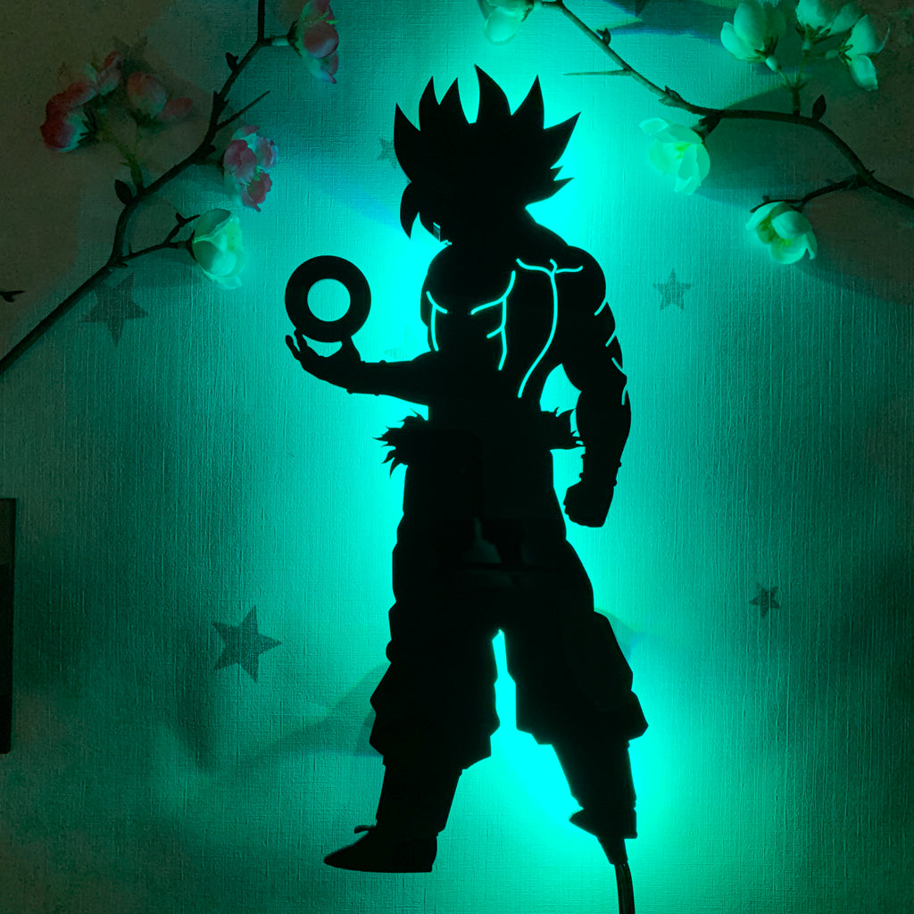 Dragon Ball Goku anime silhouette light