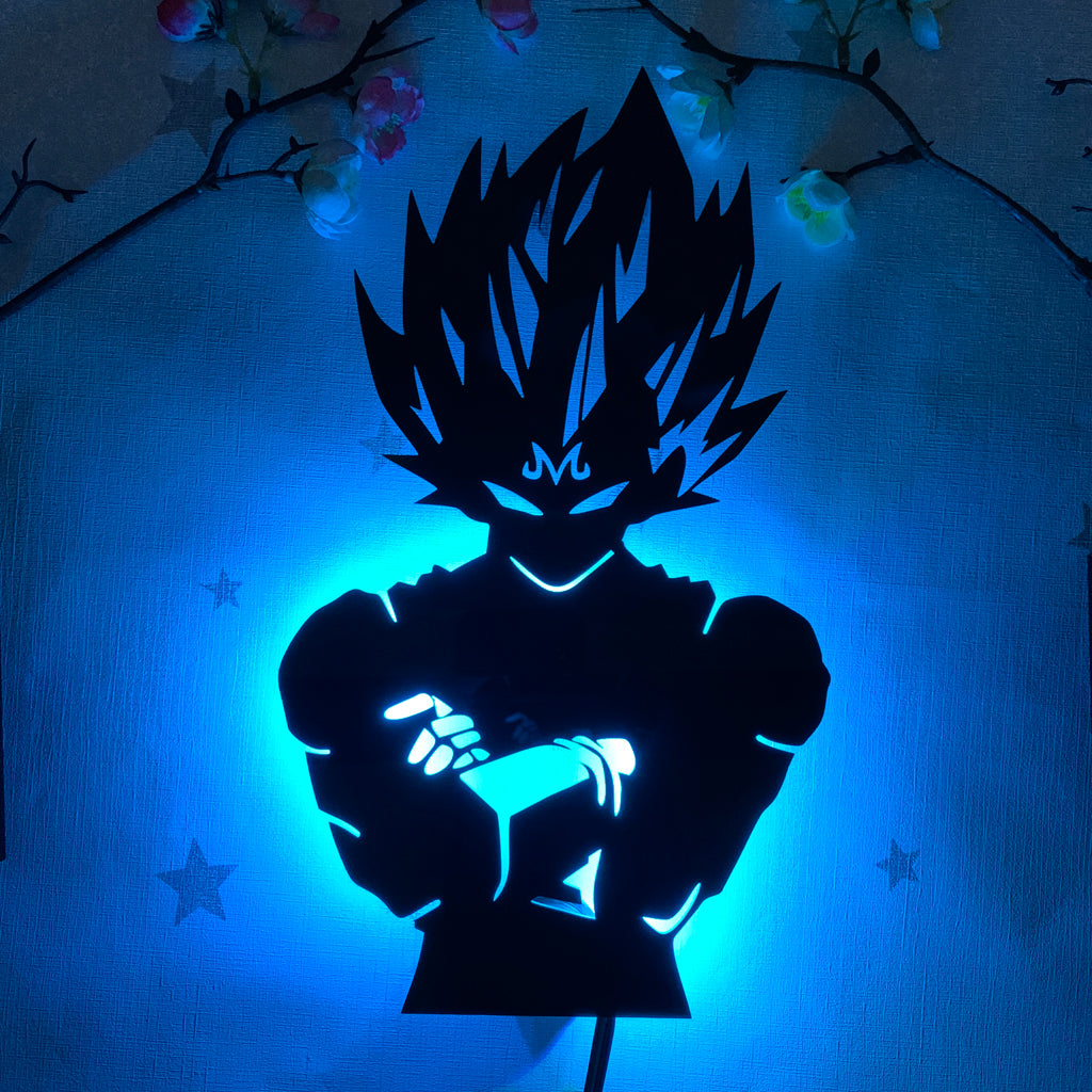Dragon Ball Majin Vegeta anime silhouette light
