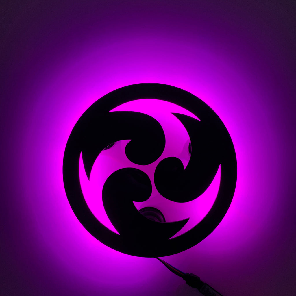 Genshin Impact Electro symbol gaming silhouette light