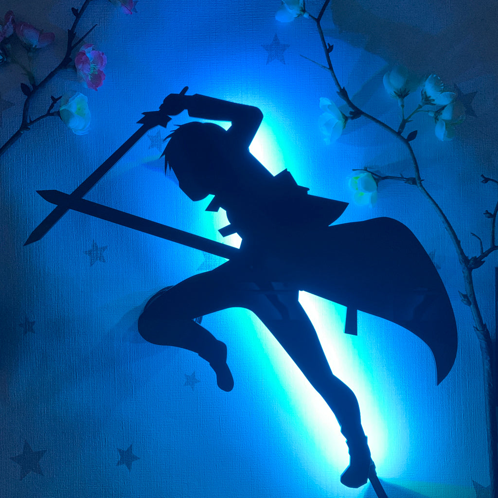 Sword Art Online Kirito anime silhouette light