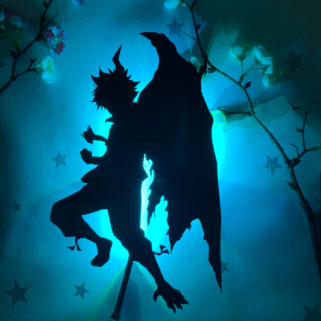 Fairy Tail Natsu Dragneel anime silhouette light
