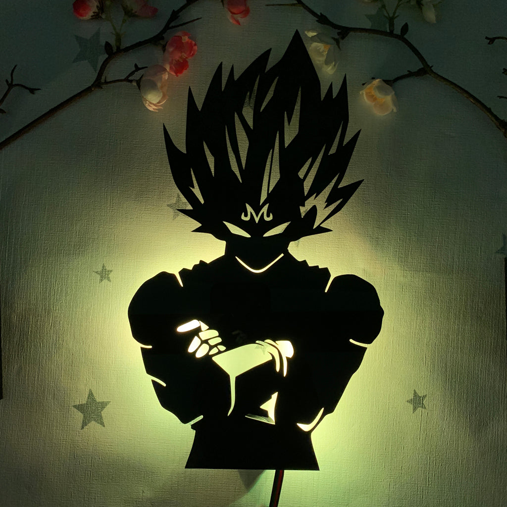 Dragon Ball Majin Vegeta anime silhouette light