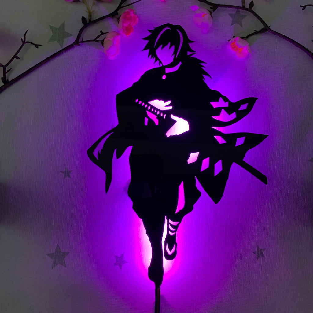 Demon Slayer Giyu Tomioka anime silhouette light
