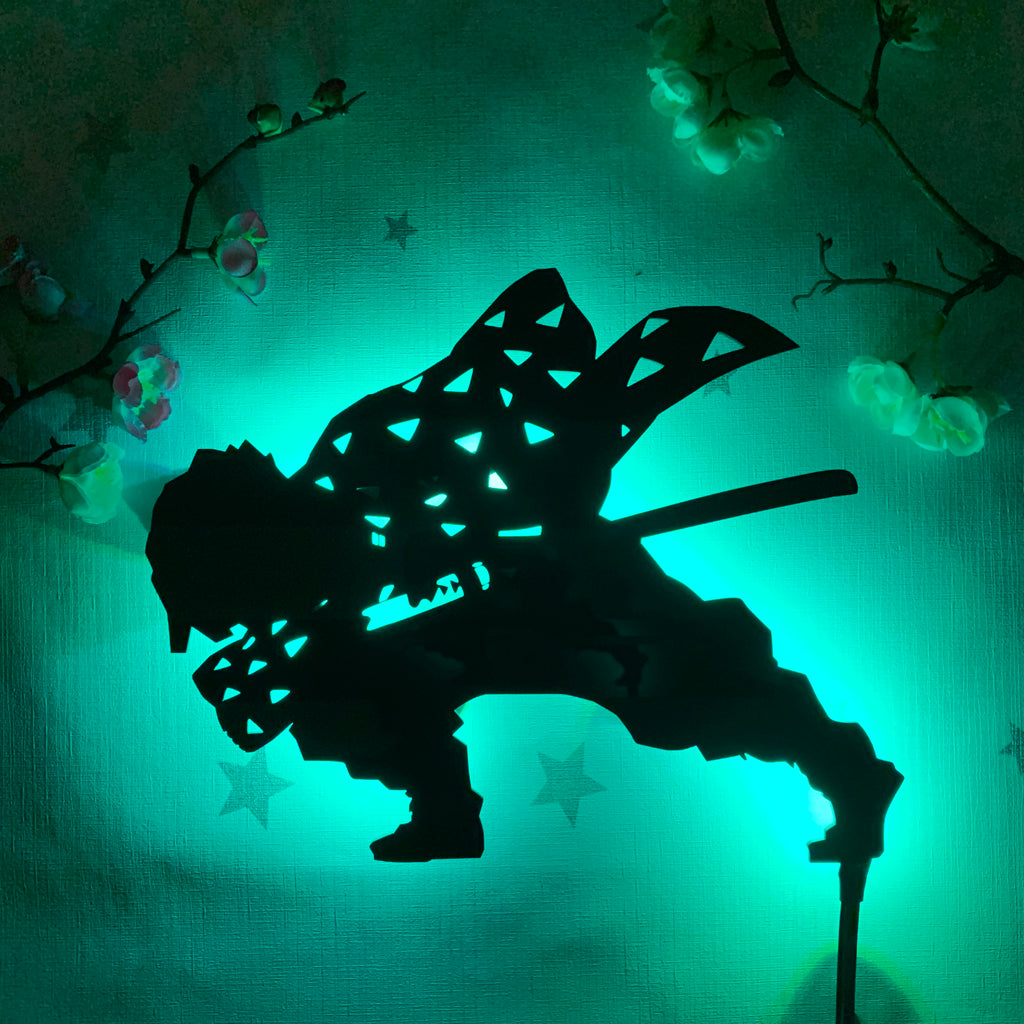 Demon Slayer Zenitsu Agatsuma anime silhouette light