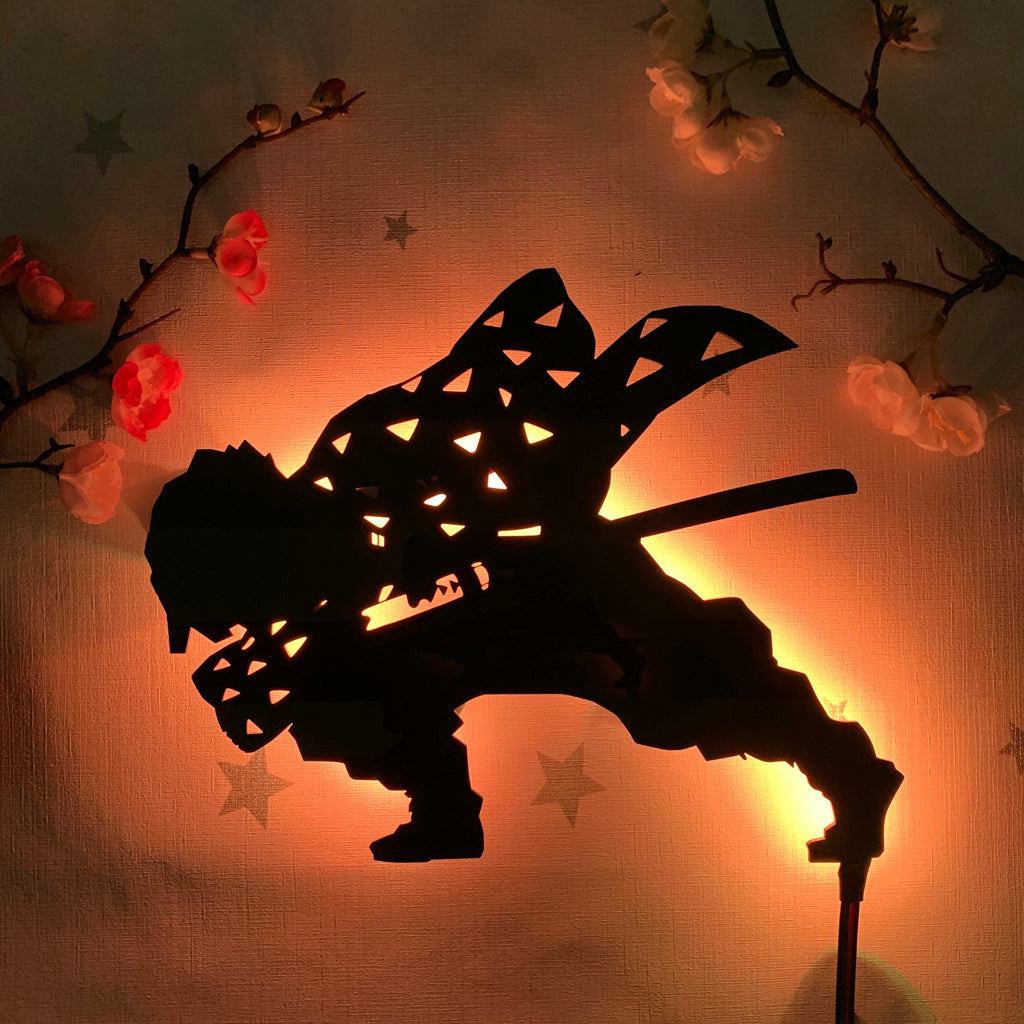 Demon Slayer Zenitsu Agatsuma anime silhouette light