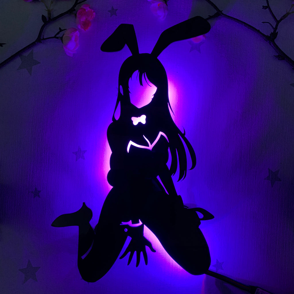 Rascal Does Not Dream of Bunny Girl Senpai Mai Sakurajima anime silhouette light