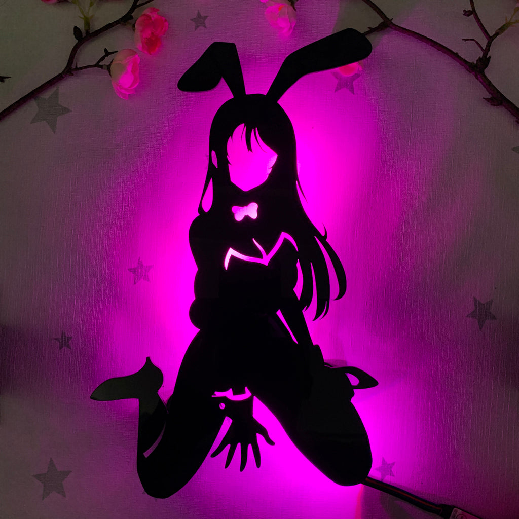 Rascal Does Not Dream of Bunny Girl Senpai Mai Sakurajima anime silhouette light