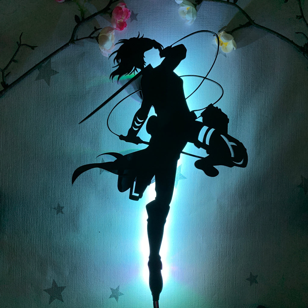 Attack on Titan Hange Zoe anime silhouette light