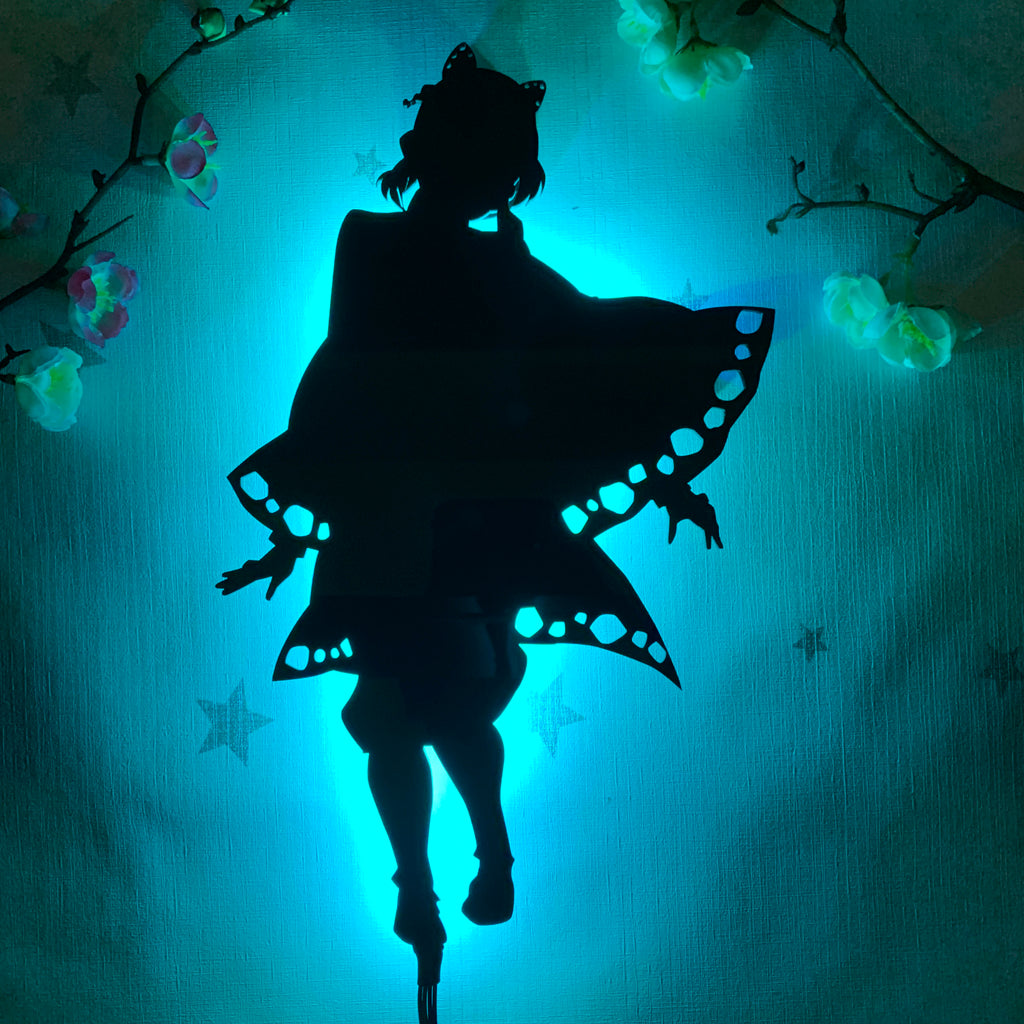 Demon Slayer Shinobu Kocho anime silhouette light
