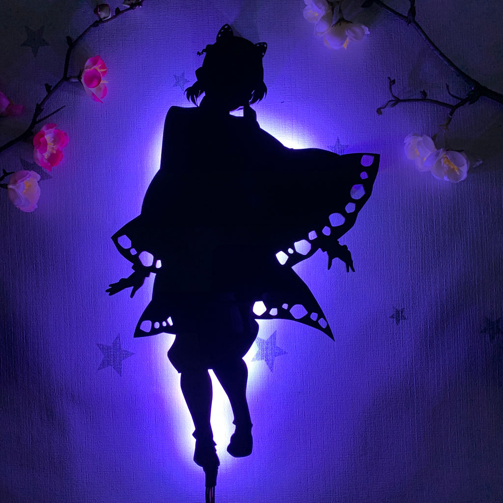 Demon Slayer Shinobu Kocho anime silhouette light