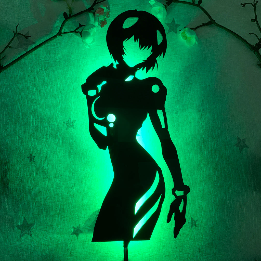 Neon Genesis Evangelion Rei Ayanami anime silhouette light