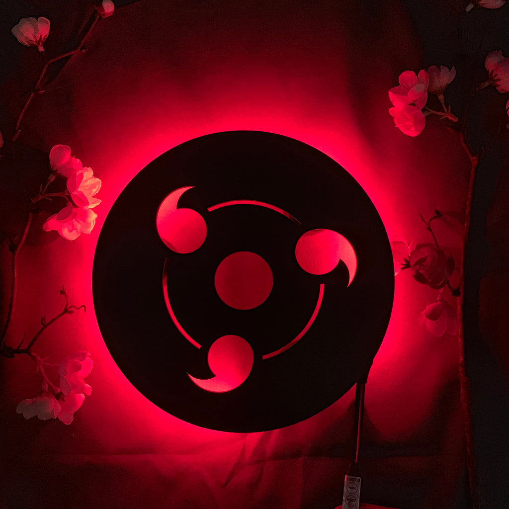 Naruto Sharingan anime silhouette light