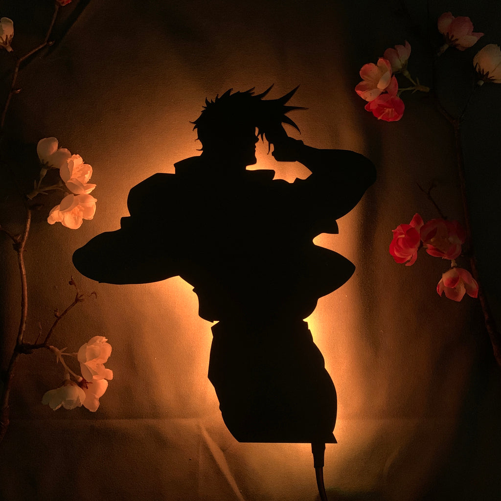 JoJo's Bizarre Adventure Joseph Joestar pose anime silhouette light