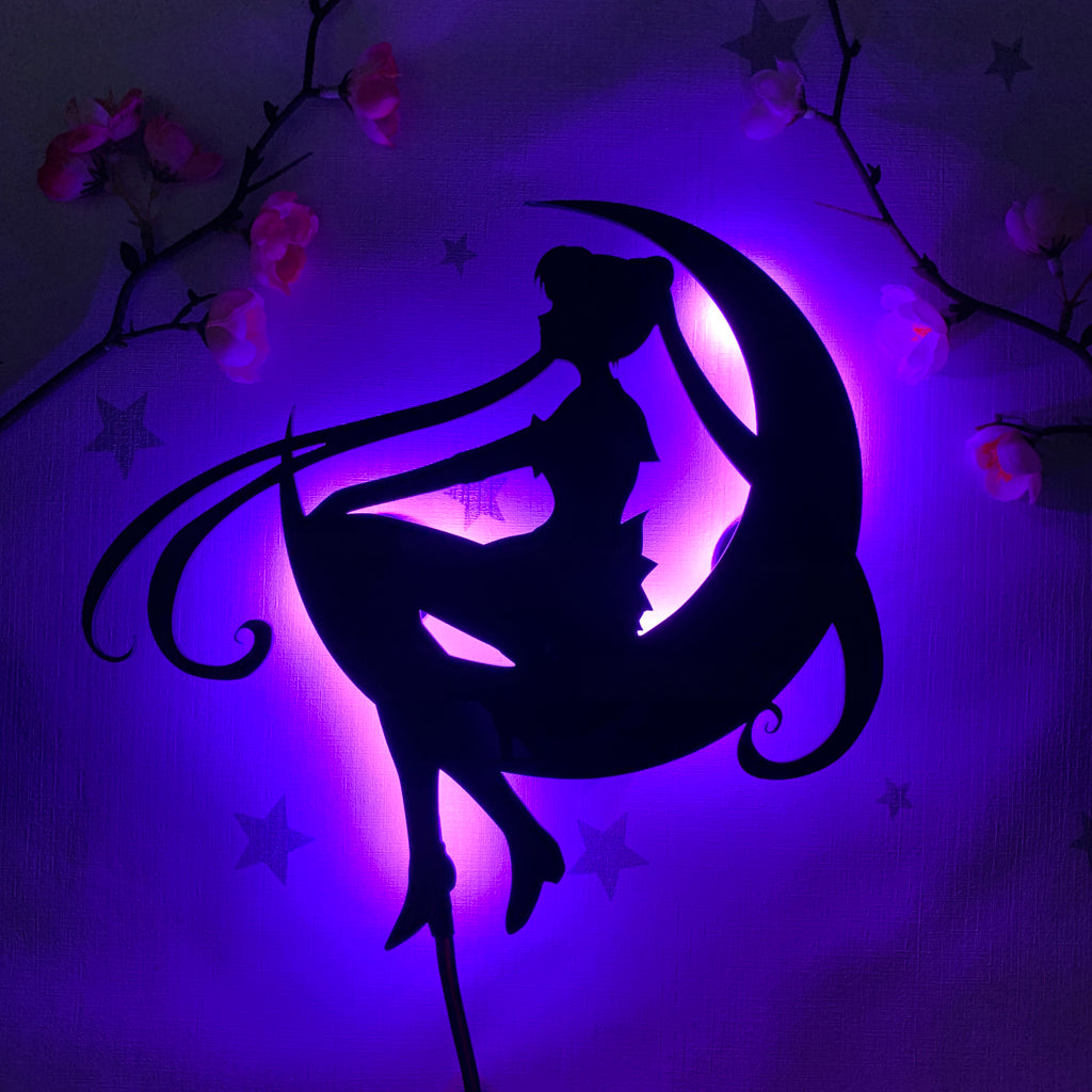 Sailor Moon Usagi Tsukino anime silhouette light