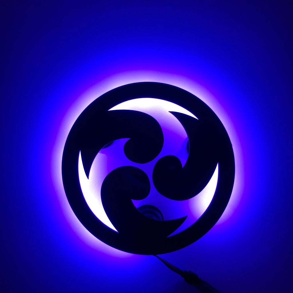 Genshin Impact Electro symbol gaming silhouette light