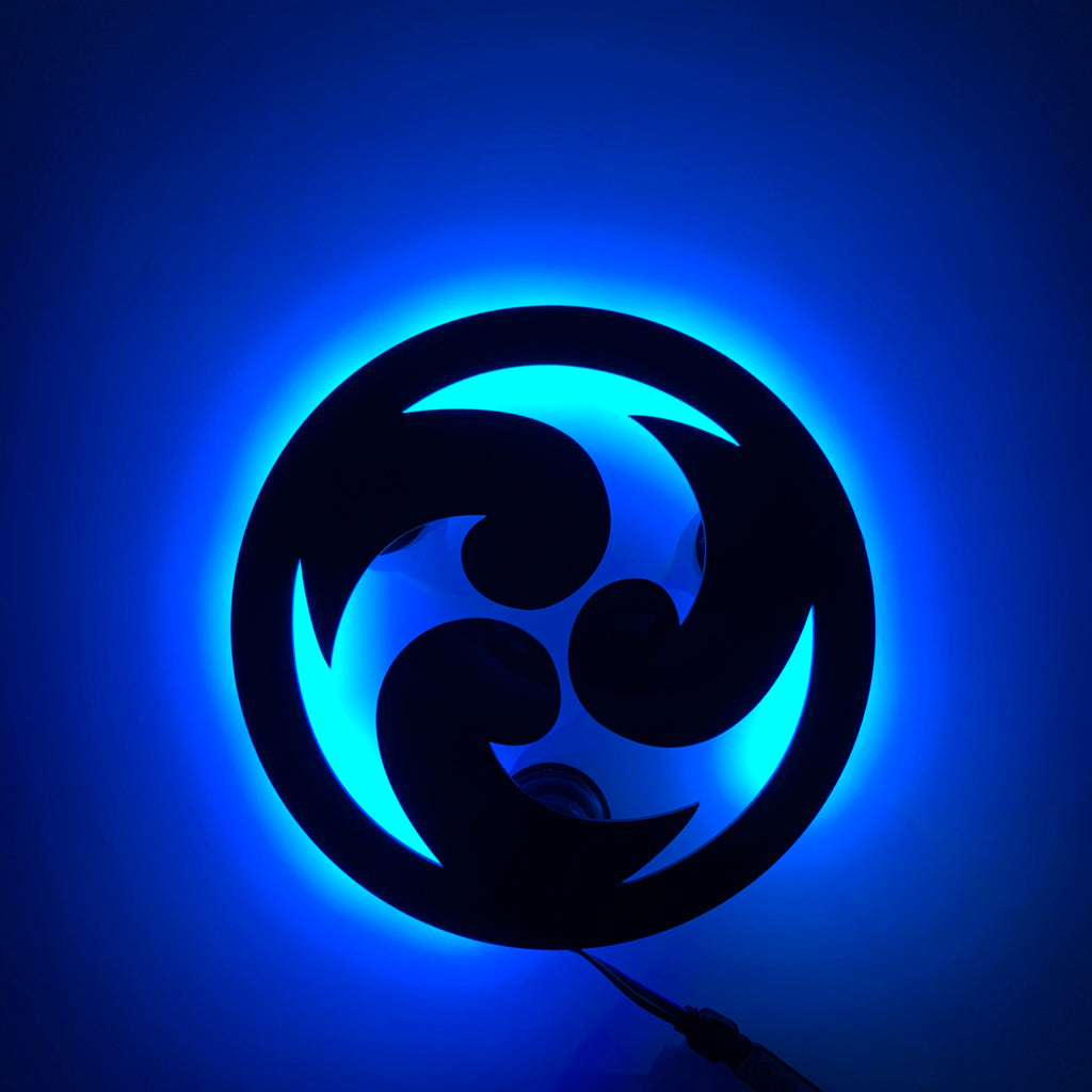 Genshin Impact Electro symbol gaming silhouette light