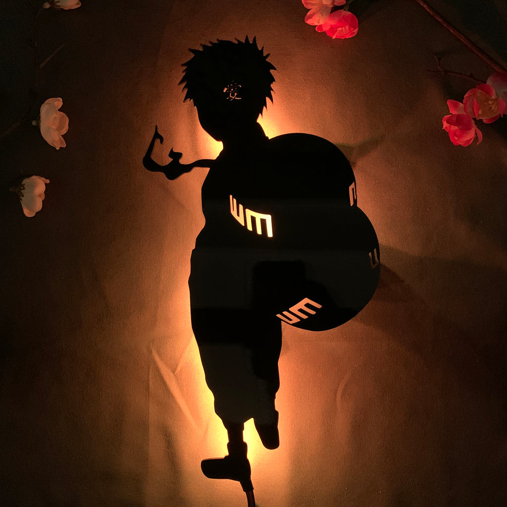 Naruto Gaara anime silhouette light