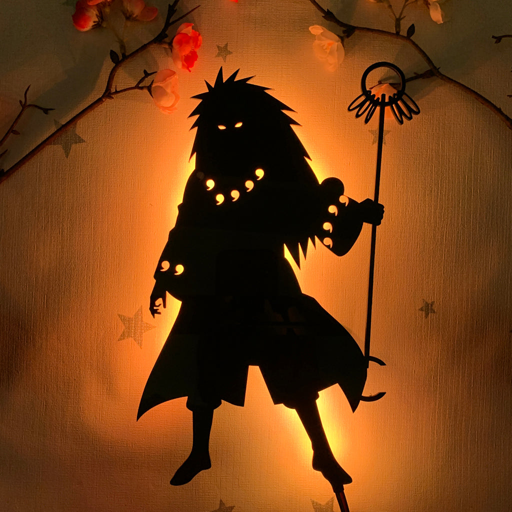 Naruto Madara Uchiha anime silhouette light
