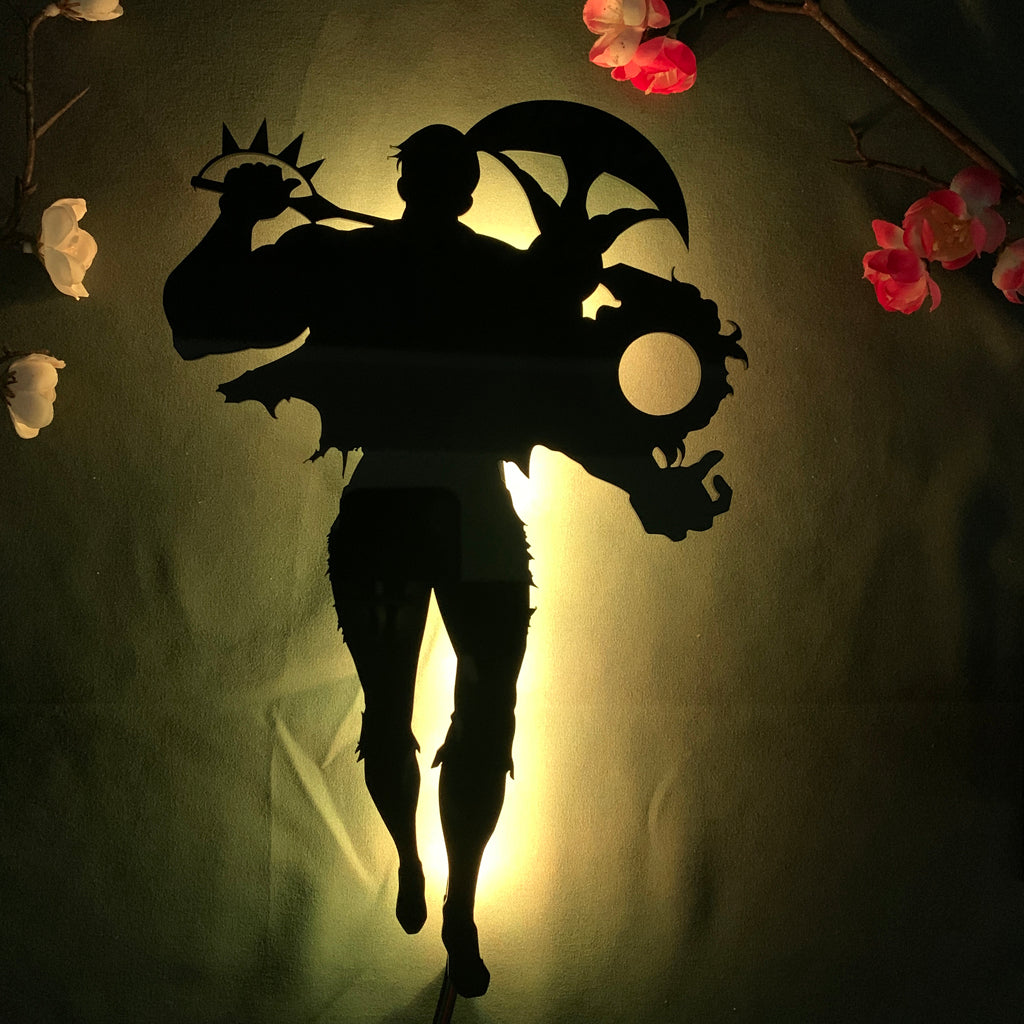 The Seven Deadly Sins Escanor anime silhouette light