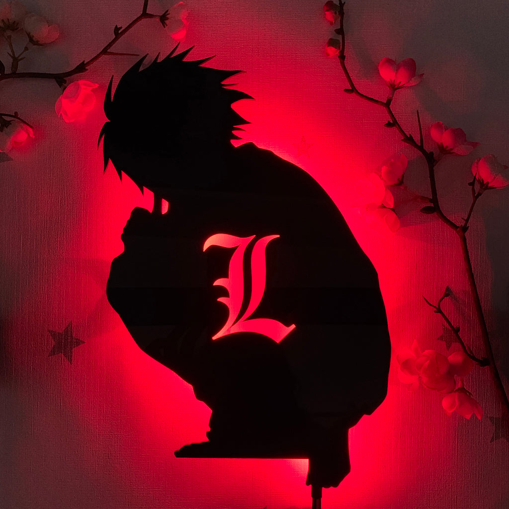 Death Note L anime silhouette light