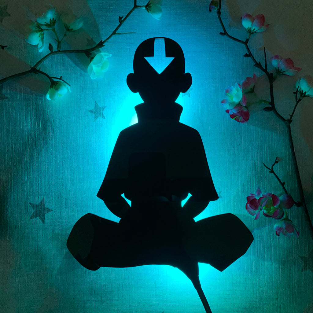 Avatar Aang anime silhouette light