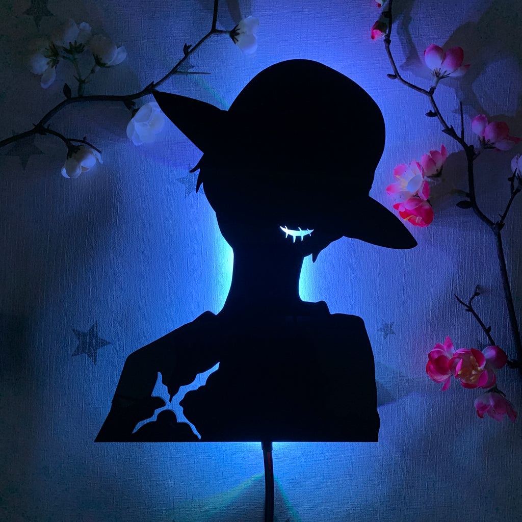 One Piece Monkey D. Luffy anime silhouette light