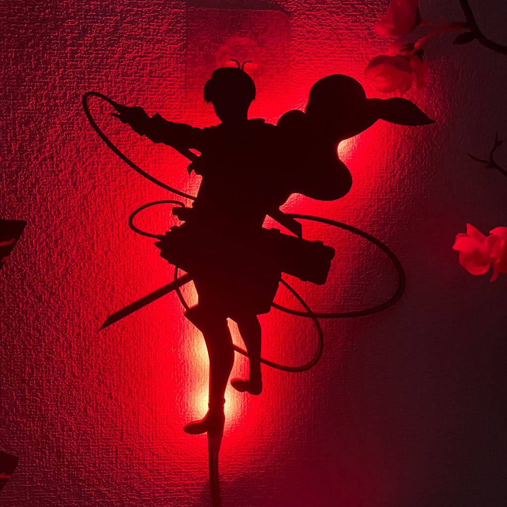 Attack on Titan Levi Ackerman anime silhouette light