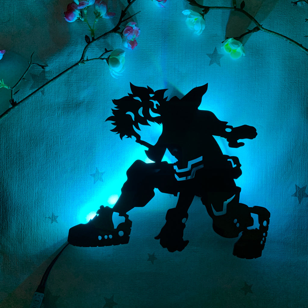 My Hero Academia Izuku Midoriya anime silhouette light