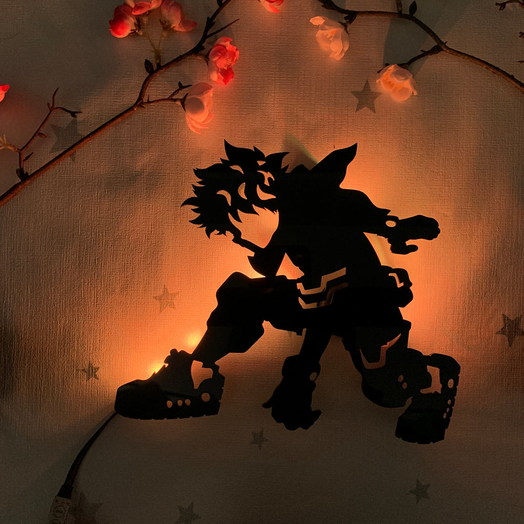 My Hero Academia Izuku Midoriya anime silhouette light