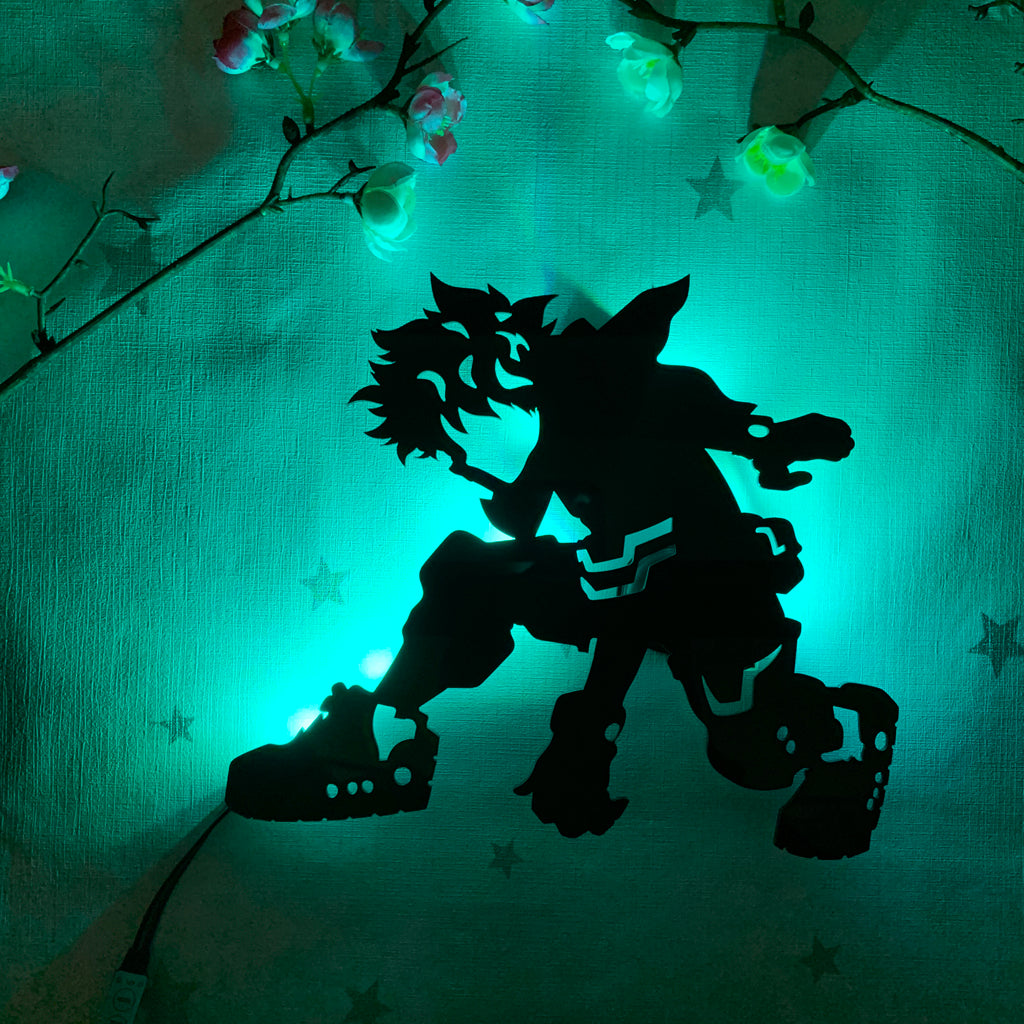 My Hero Academia Izuku Midoriya anime silhouette light