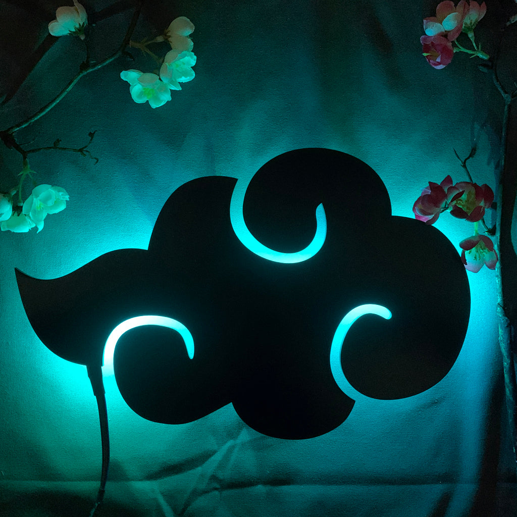 Naruto Akatsuki cloud anime silhouette light