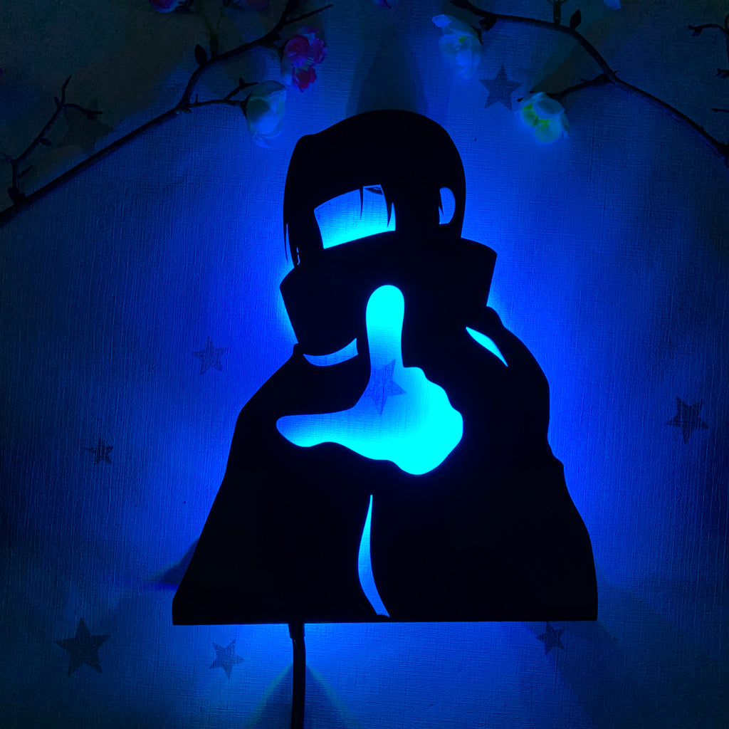 Naruto Itachi Uchiha anime silhouette light