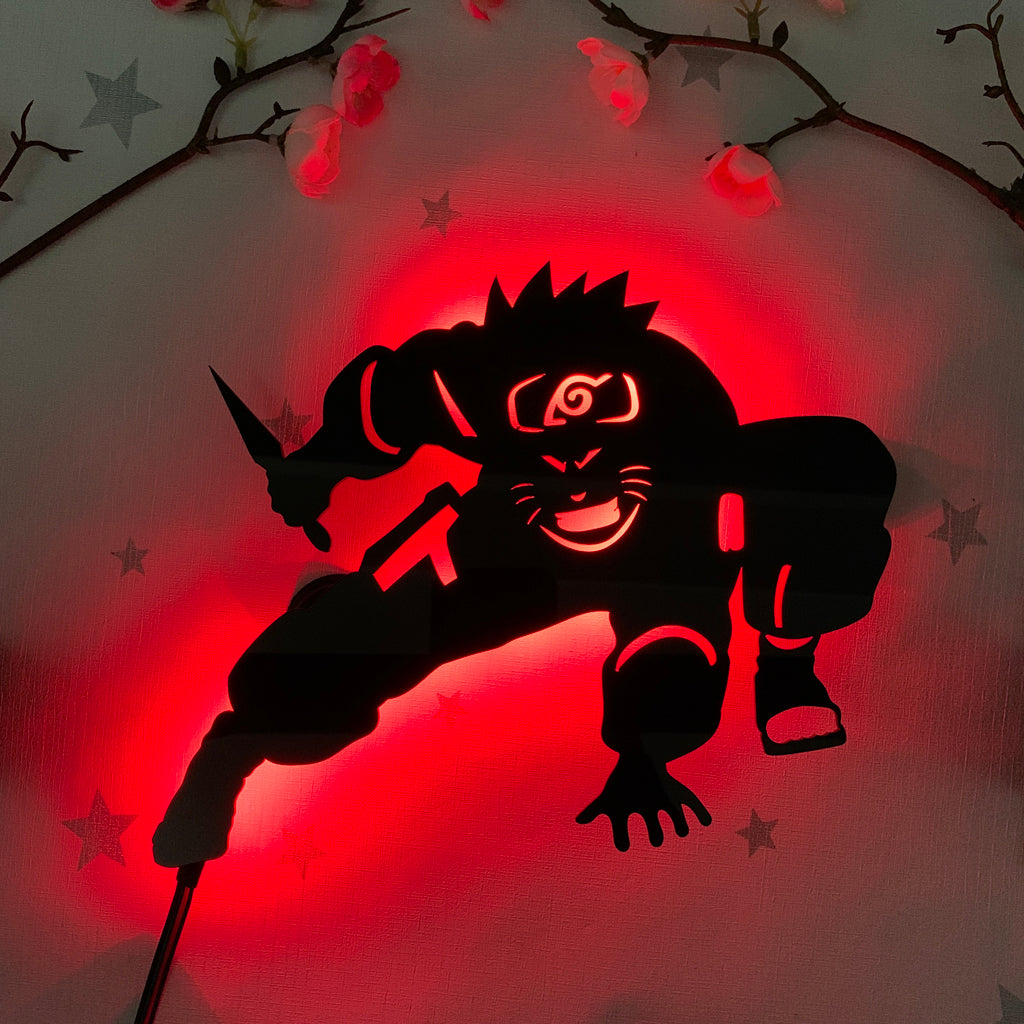 Naruto Uzumaki anime silhouette light