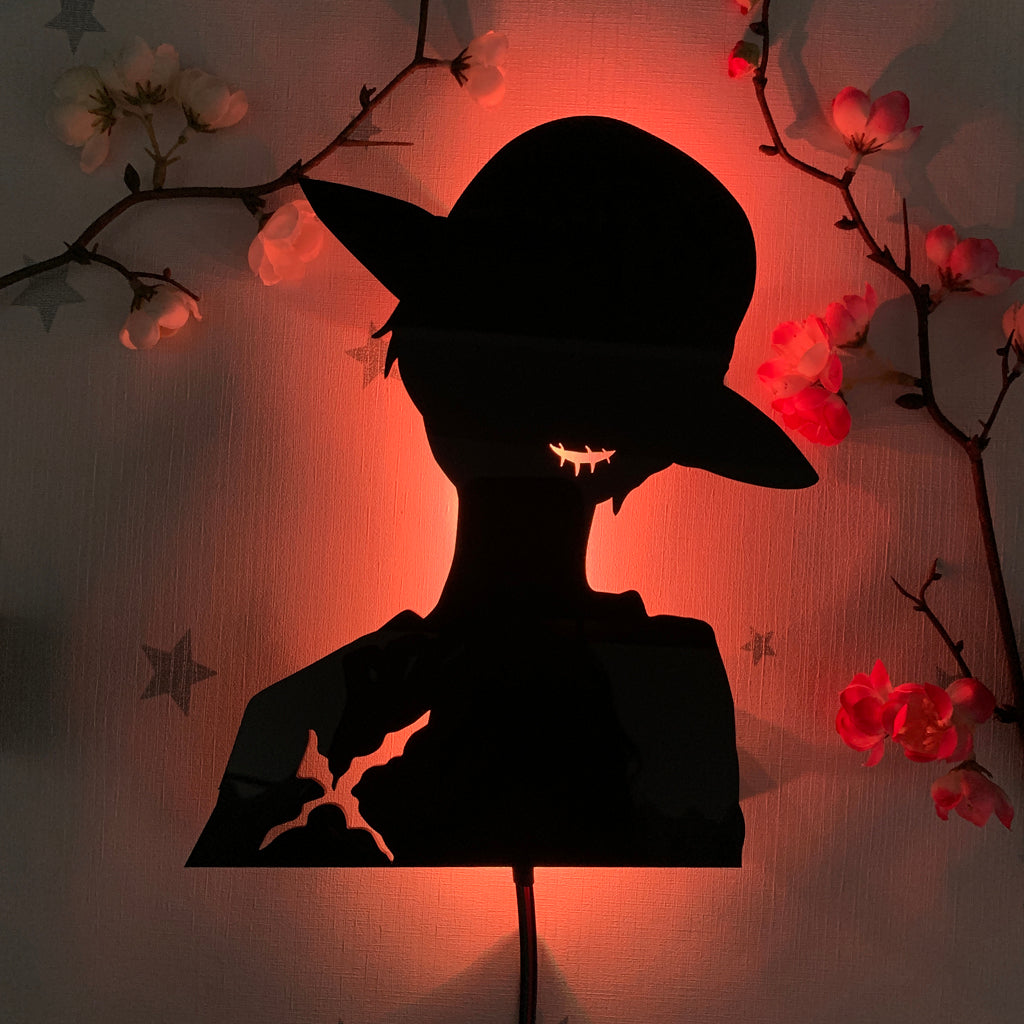 One Piece Monkey D. Luffy anime silhouette light