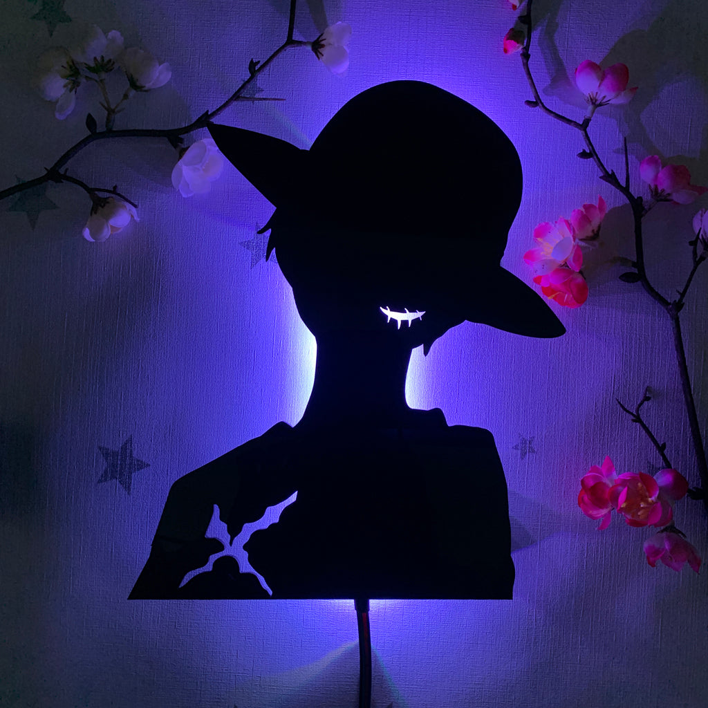 One Piece Monkey D. Luffy anime silhouette light