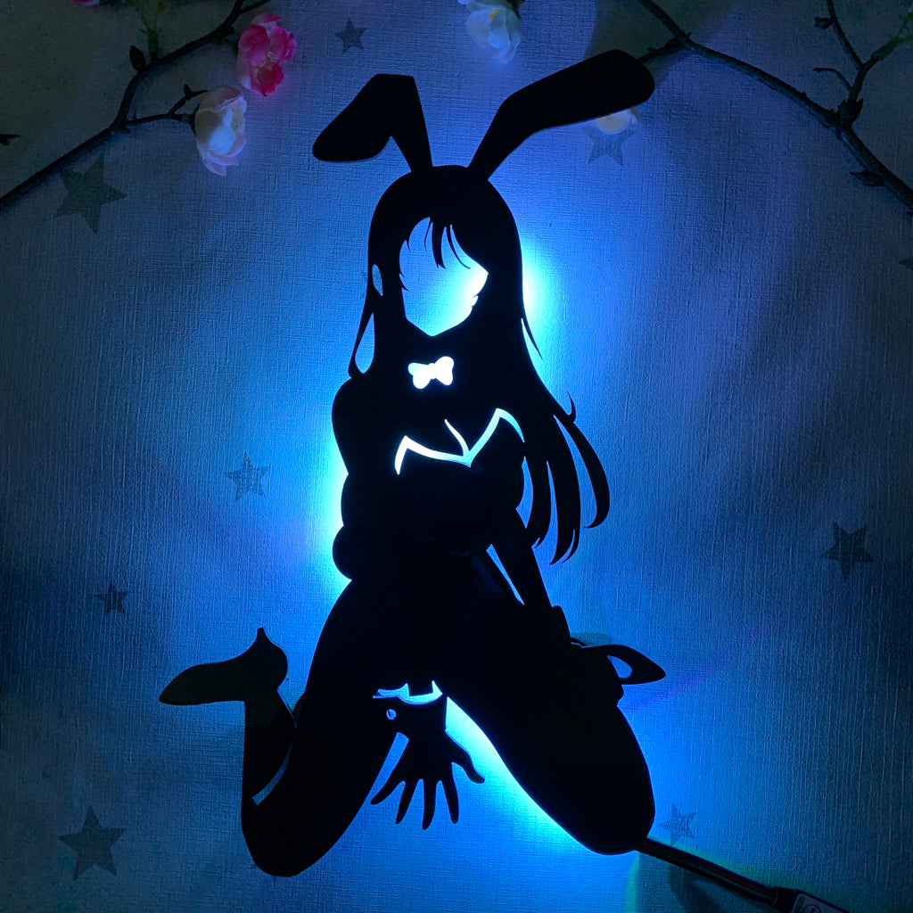 Rascal Does Not Dream of Bunny Girl Senpai Mai Sakurajima anime silhouette light