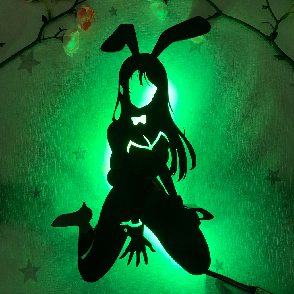 Rascal Does Not Dream of Bunny Girl Senpai Mai Sakurajima anime silhouette light