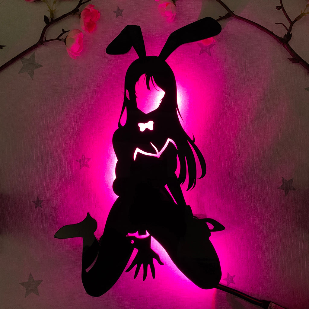 Rascal Does Not Dream of Bunny Girl Senpai Mai Sakurajima anime silhouette light