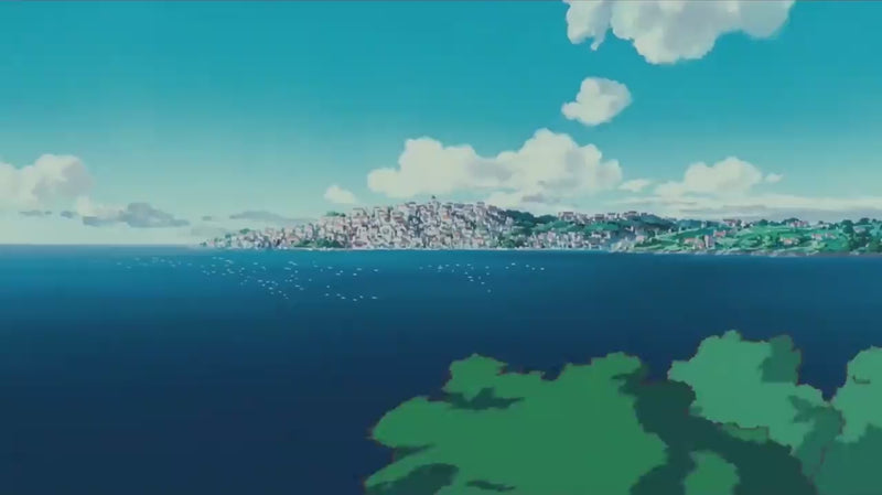 Scenes from Studio Ghibli's Kiki's Delivery Service anime movie