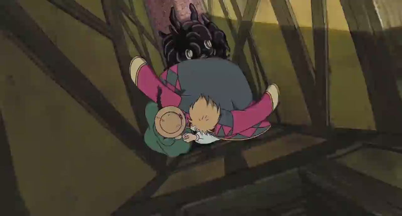 Scenes from Studio Ghibli's Howl's Moving Castle anime movie